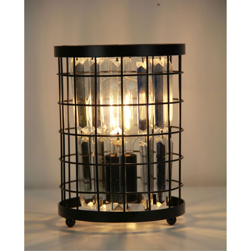 Oriel DELAWARE - Crystal Caged Bedside Table Lamp-Oriel Lighting-Ozlighting.com.au