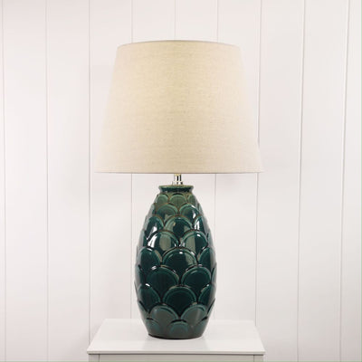 Oriel DELPHIN - Textured Ceramic Table Lamp-Oriel Lighting-Ozlighting.com.au