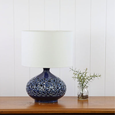 Oriel DOUGLAS - Ceramic Table Lamp with Shade-Oriel Lighting-Ozlighting.com.au