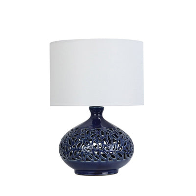 Oriel DOUGLAS - Ceramic Table Lamp with Shade-Oriel Lighting-Ozlighting.com.au