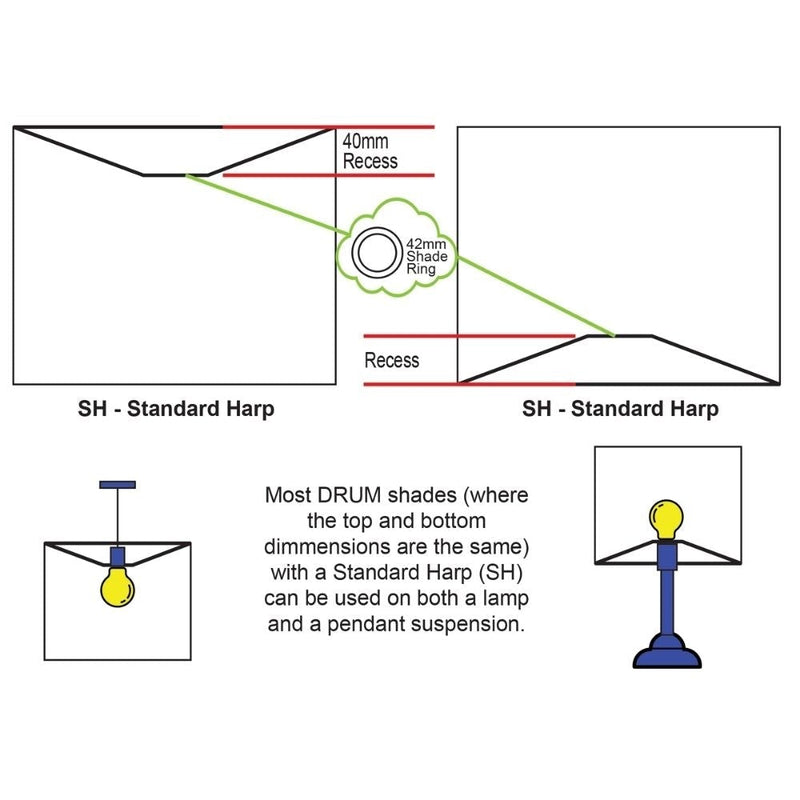 Oriel DRUM - Cotton Drum Shade Only - TABLE LAMP BASE/SUSPENSION REQUIRED-Oriel Lighting-Ozlighting.com.au