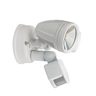 Oriel ESCORT-2 - 30W LED Twin Head Exterior Spotlight With Sensor IP54 - 4000K-Oriel Lighting-Ozlighting.com.au