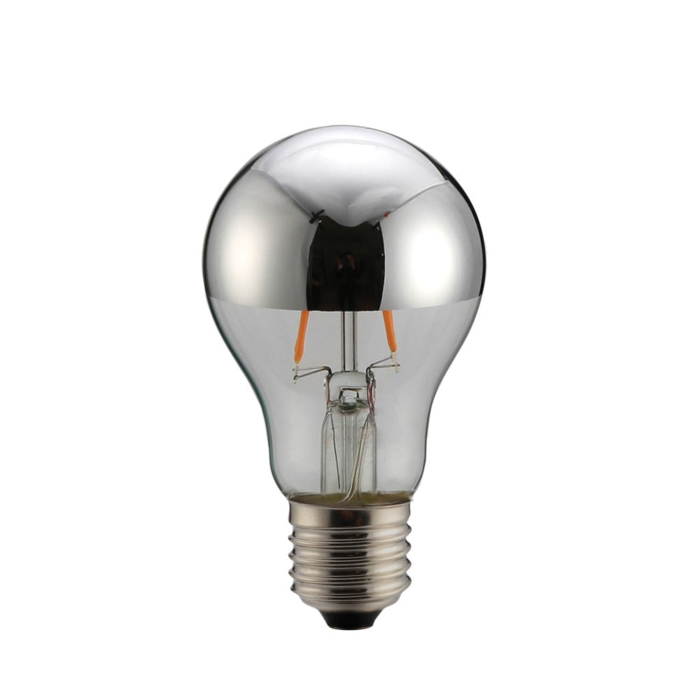 Oriel GLOBE-CROWN LED Globe - 6W, GLS A60 Shape Crown Silver Decorative Glass, 2700K, E27-Oriel Lighting-Ozlighting.com.au