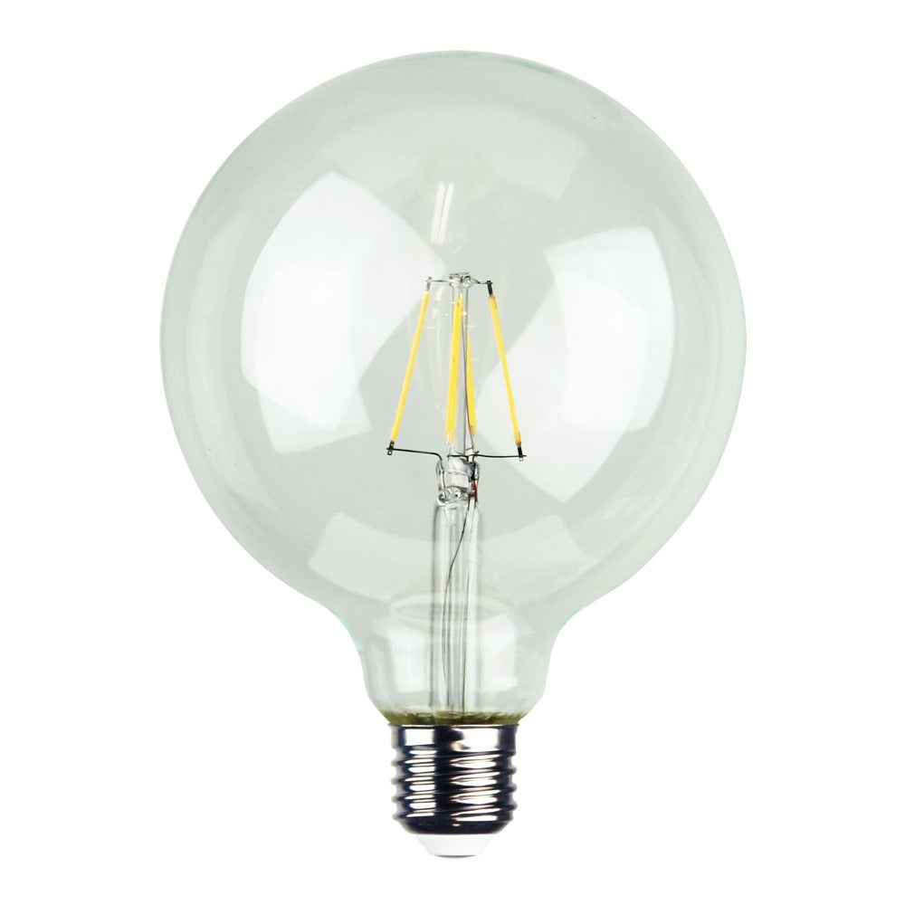 Oriel GLOBE-LF-G125 LED Globe - 4W, Dimmable G125 Spherical Shape Filament Clear Glass, 2700K, E27-Oriel Lighting-Ozlighting.com.au