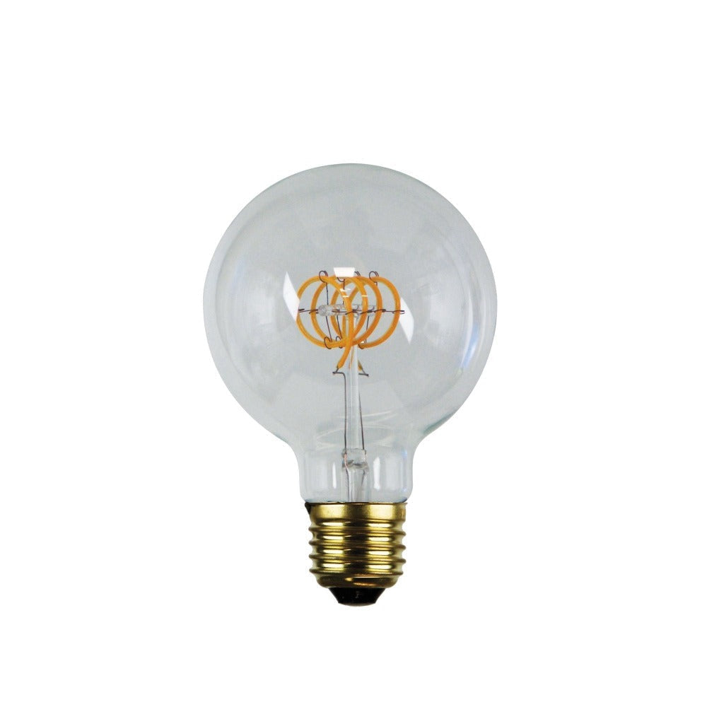 Oriel GLOBE-LF-G95 LED Globe - 5W, Dimmable G95 Spherical Shape Filament Clear Glass, 2200K, E27-Oriel Lighting-Ozlighting.com.au