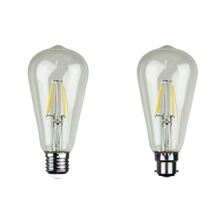 Oriel GLOBE-LF-ST64 - 4W LED Dimmable Pear ST64 Shape Filament Clear Globe 2700K - B22/E27-Oriel Lighting-Ozlighting.com.au