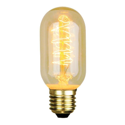 Oriel GLOBE-VINTAGE-T45 - 25W Incandescent Tungsten Carbon Filament Tubular T45 Shape Globe - E27-Oriel Lighting-Ozlighting.com.au