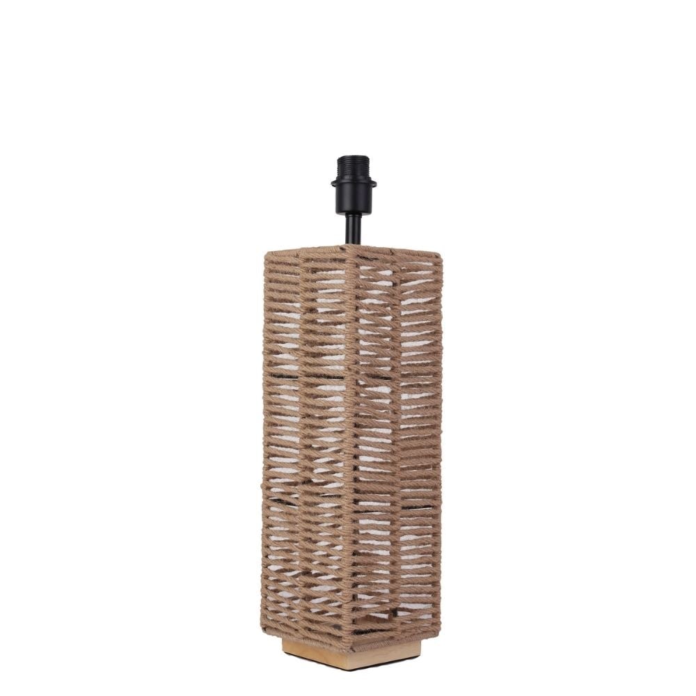 Oriel HALYARD Table Lamp Base Only - Natural Rope-Oriel Lighting-Ozlighting.com.au