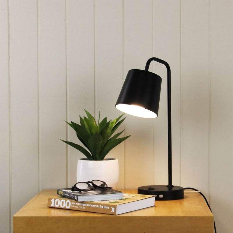 Oriel HENK - Desk Lamp with USB Socket-Oriel Lighting-Ozlighting.com.au