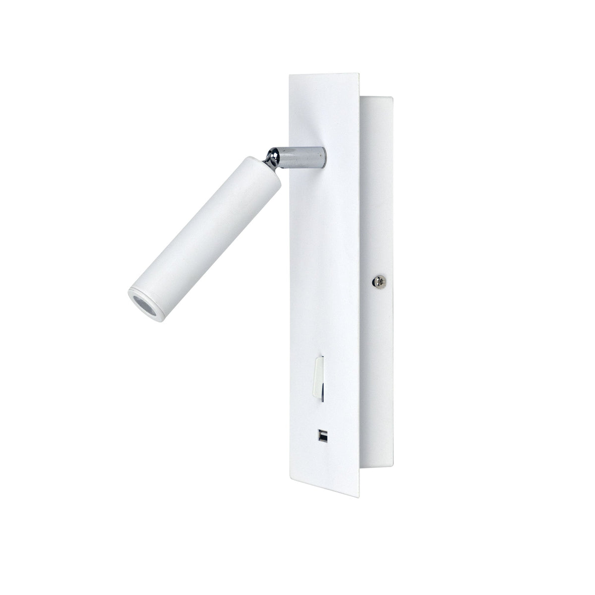 Oriel HOTEL LED Wall Light - 3W, Interior Bedside Focus, Spot with USB Charging IP20, 4000K-Oriel Lighting-Ozlighting.com.au