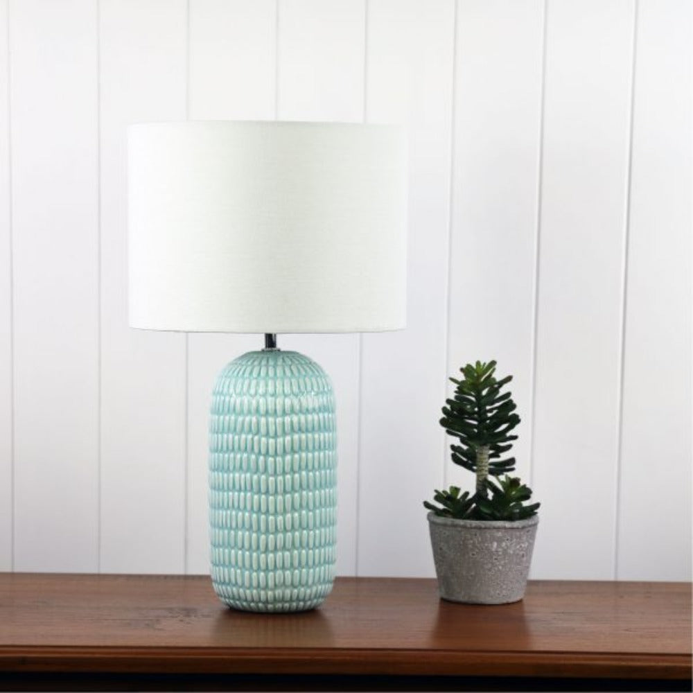 Oriel HURLEY Table Lamp - Ceramic, with Shade-Oriel Lighting-Ozlighting.com.au