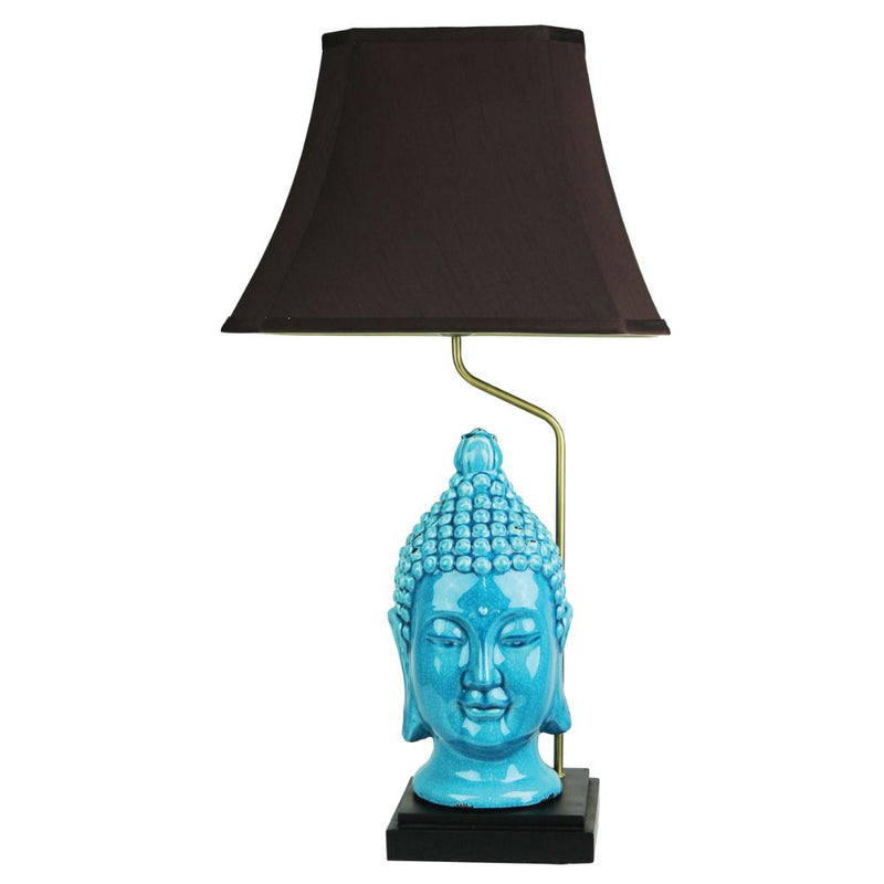 Oriel JADE BUDDHA - Chinese Glazed Ceramic Table Lamp with Shade-Oriel Lighting-Ozlighting.com.au