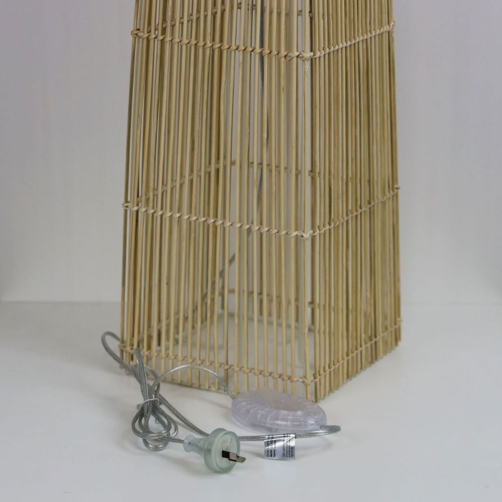 Oriel JAMBI Floor Lamp - Rattan Cane-Oriel Lighting-Ozlighting.com.au