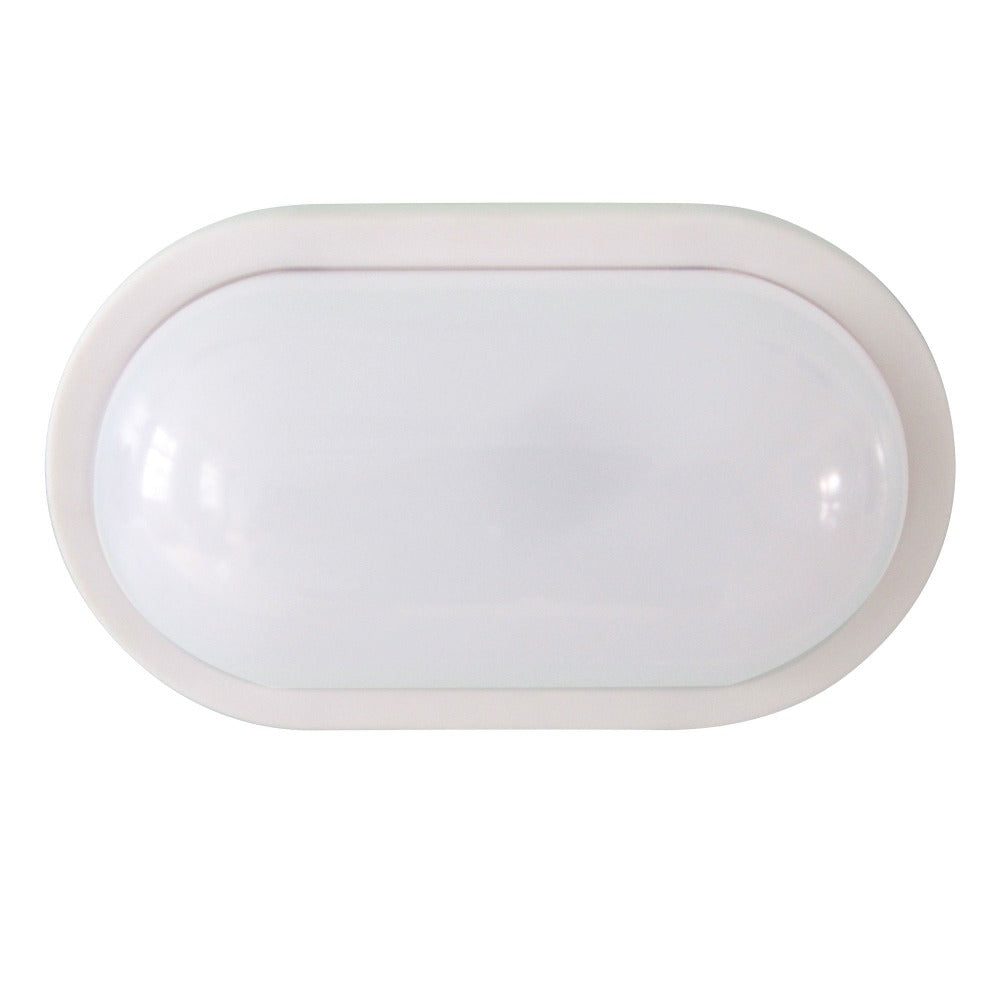 Oriel KOMBI/OSSEN Outdoor LED Bunker Light - 8W, Round/Oval Double Insulated Bulkhead, IP54, 4000K-Oriel Lighting-Ozlighting.com.au