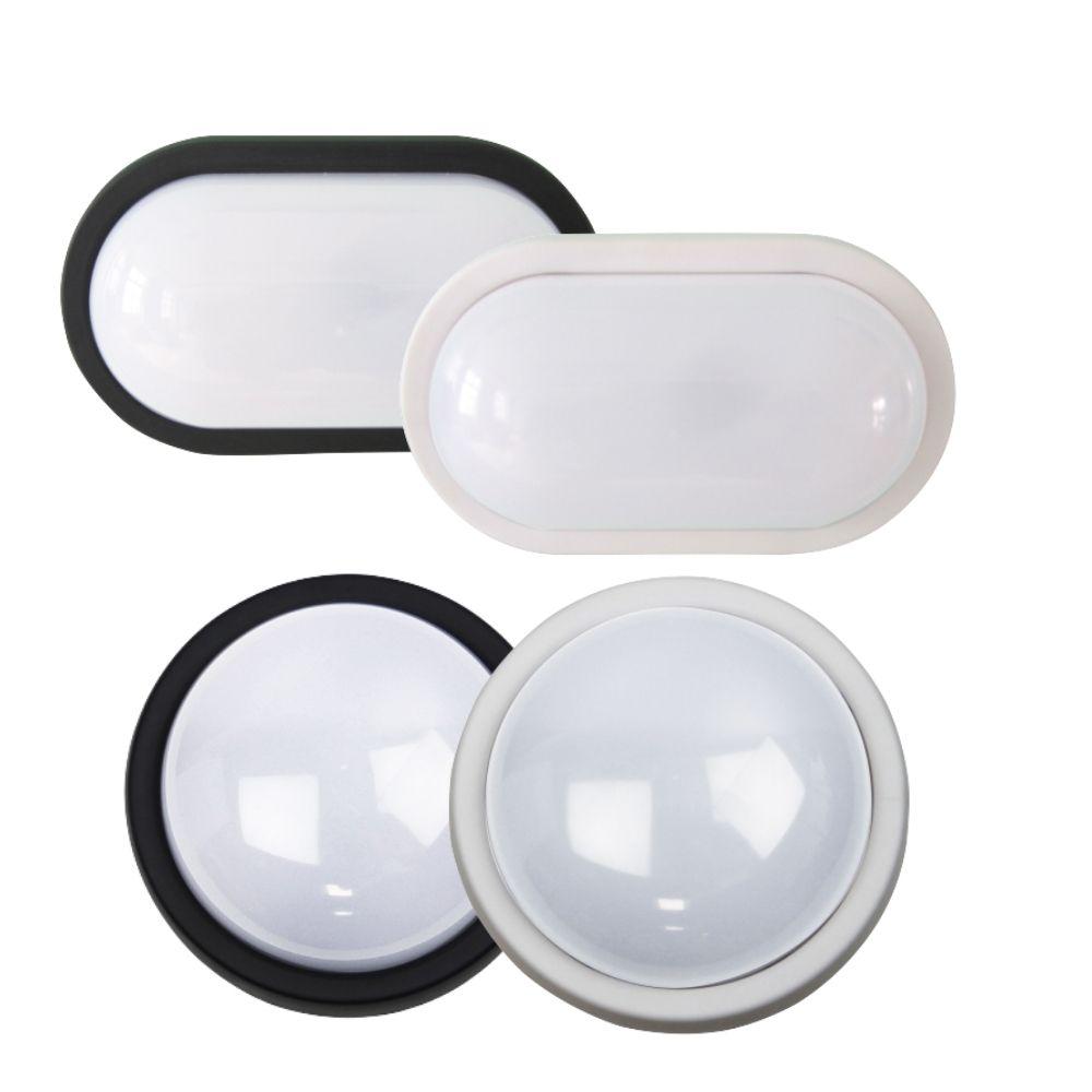 Oriel KOMBI/OSSEN Outdoor LED Bunker Light - 8W, Round/Oval Double Insulated Bulkhead, IP54, 4000K-Oriel Lighting-Ozlighting.com.au