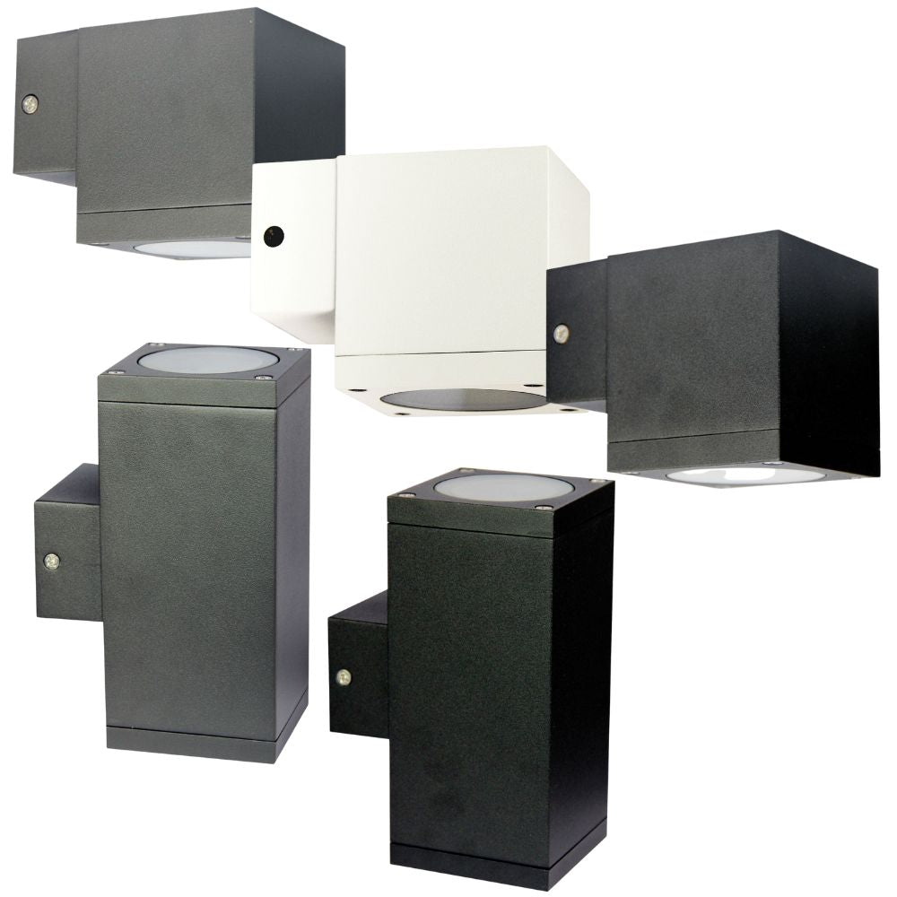 Oriel KUBE Outdoor Wall Light - IP65, Black-Oriel Lighting-Ozlighting.com.au