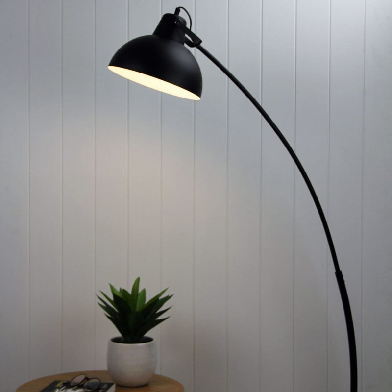 Oriel LAGO - Black and White Floor Lamp-Oriel Lighting-Ozlighting.com.au
