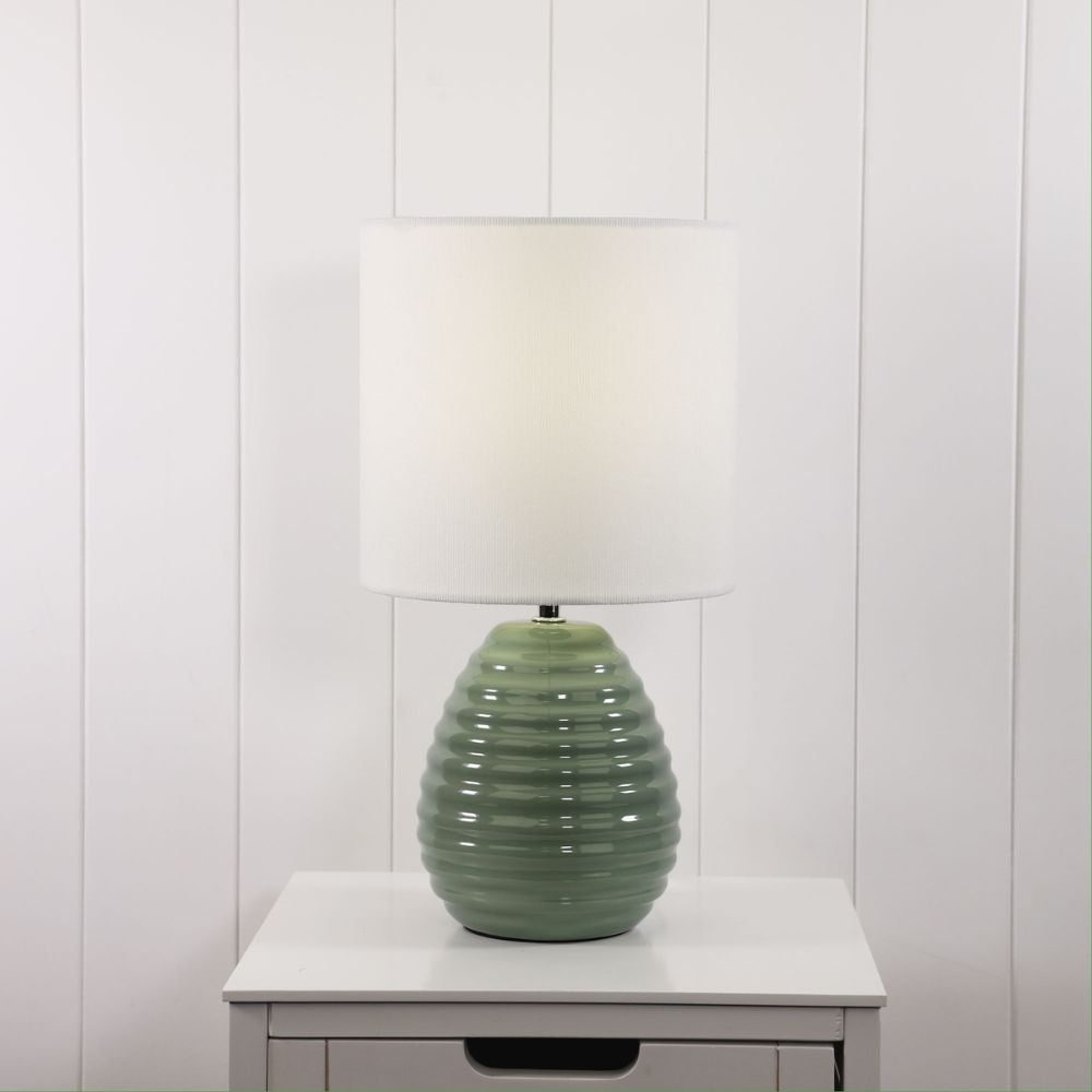 Oriel LAUREL Table Lamp - Textured Ceramic-Oriel Lighting-Ozlighting.com.au