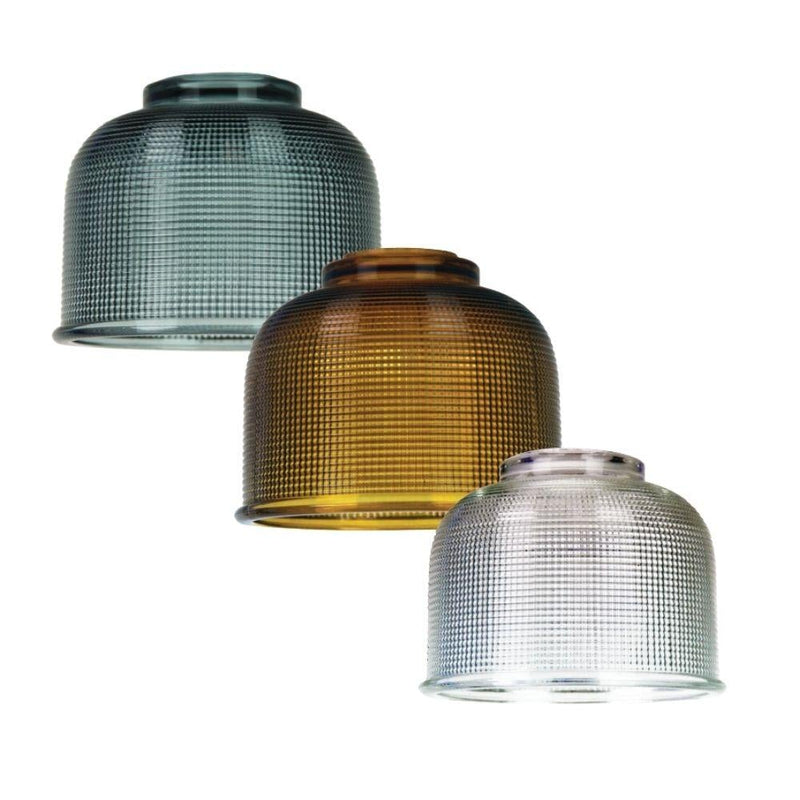 Oriel MAISON - 150mm Retro Holophane Glass Shade Only - SUSPENSION REQUIRED-Oriel Lighting-Ozlighting.com.au