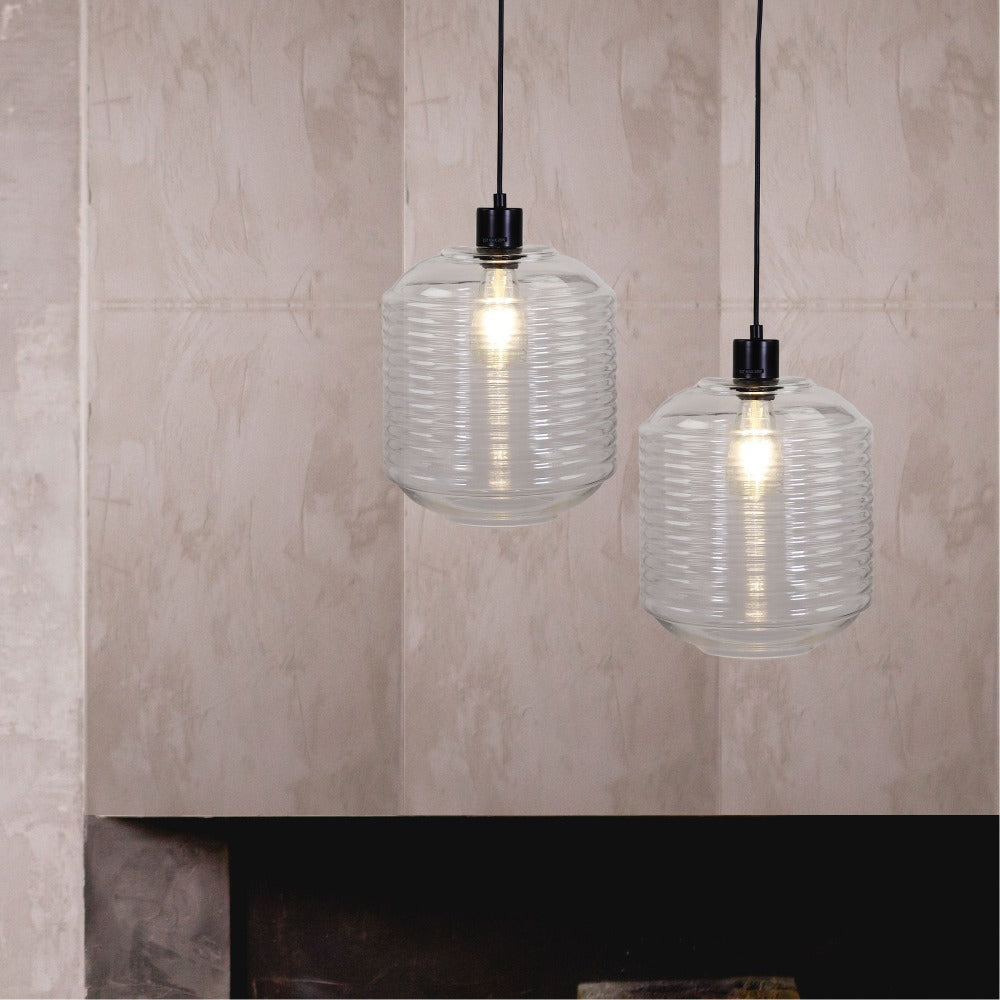 Oriel MARCONI Pendant - 1 Light Clear Glass-Oriel Lighting-Ozlighting.com.au