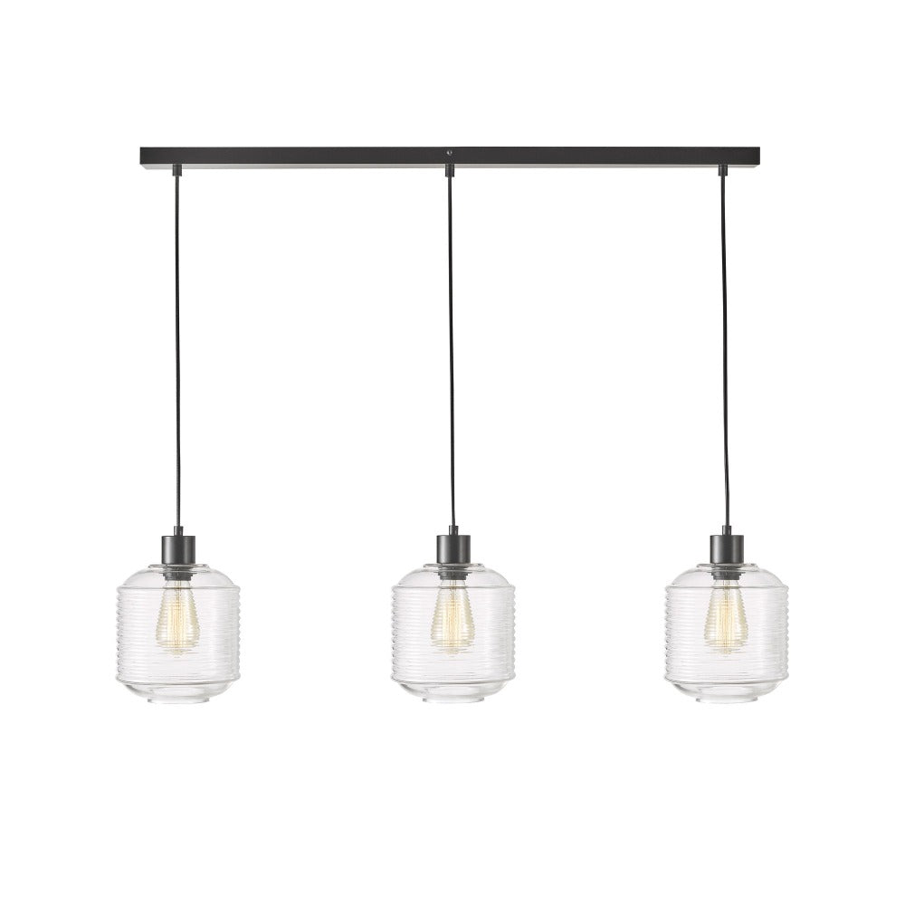 Oriel MARCONI Pendant - 3 Light Clear Glass-Oriel Lighting-Ozlighting.com.au
