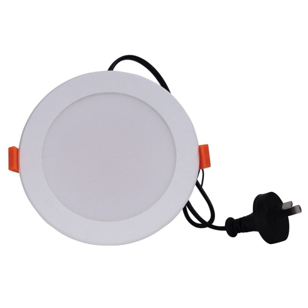 Oriel MARS LED Downlight - 10W/15W, Tri-Colour Dimmable Flat Face PC, IP44-Oriel Lighting-Ozlighting.com.au