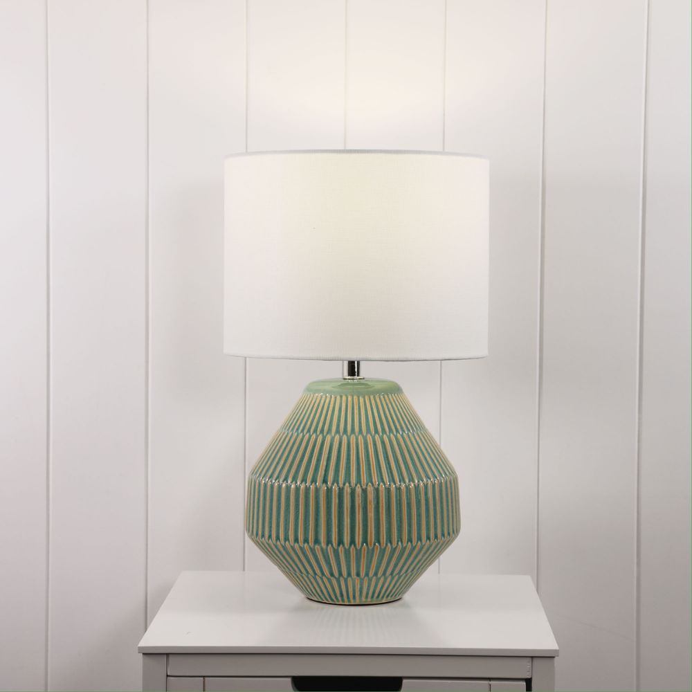Oriel MAYA Table Lamp - Textured Ceramic-Oriel Lighting-Ozlighting.com.au