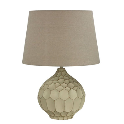 Oriel MEDEA - Distressed Ivory Table Lamp-Oriel Lighting-Ozlighting.com.au