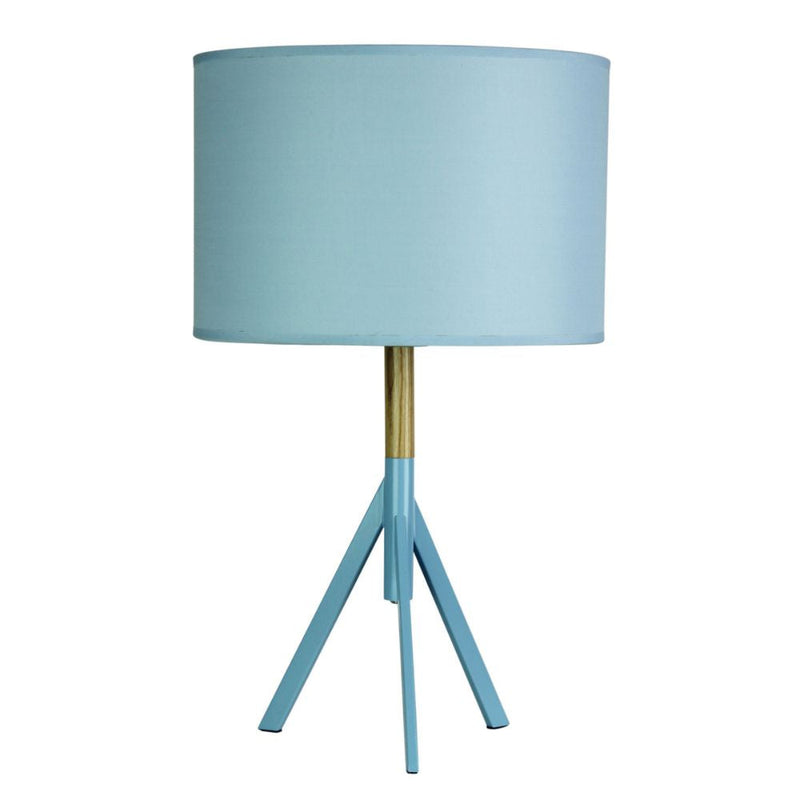 Oriel MICKY - Scandi Timber & Metal Table Lamp with Cotton Shade-Oriel Lighting-Ozlighting.com.au