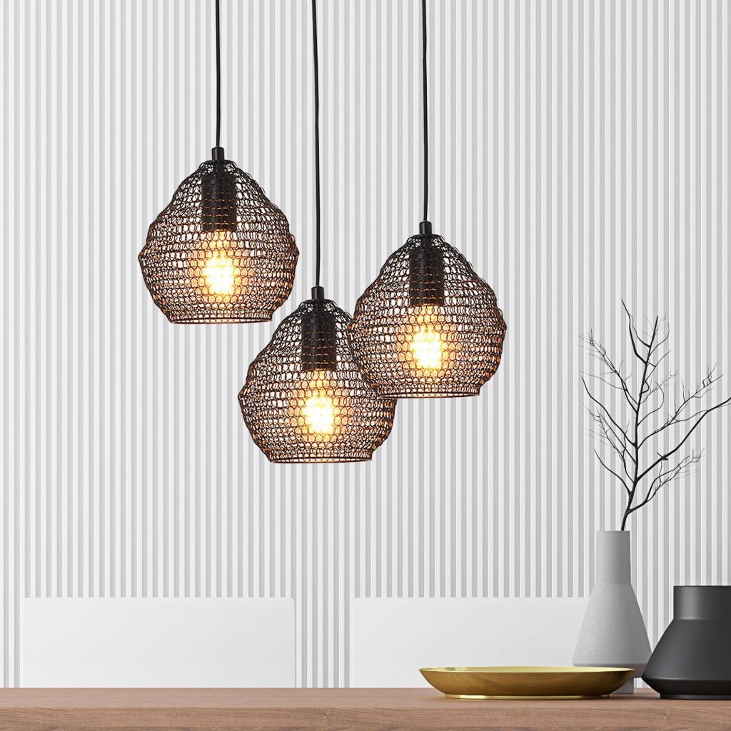Oriel MUDAG Pendant - 1 Light Mesh-Oriel Lighting-Ozlighting.com.au