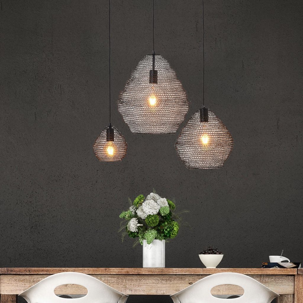 Oriel MUDAG Pendant - 1 Light Mesh-Oriel Lighting-Ozlighting.com.au