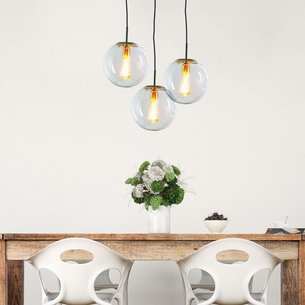 Oriel NEWTON Pendant - 250/300/400mm 1 Light Clear Glass-Oriel Lighting-Ozlighting.com.au