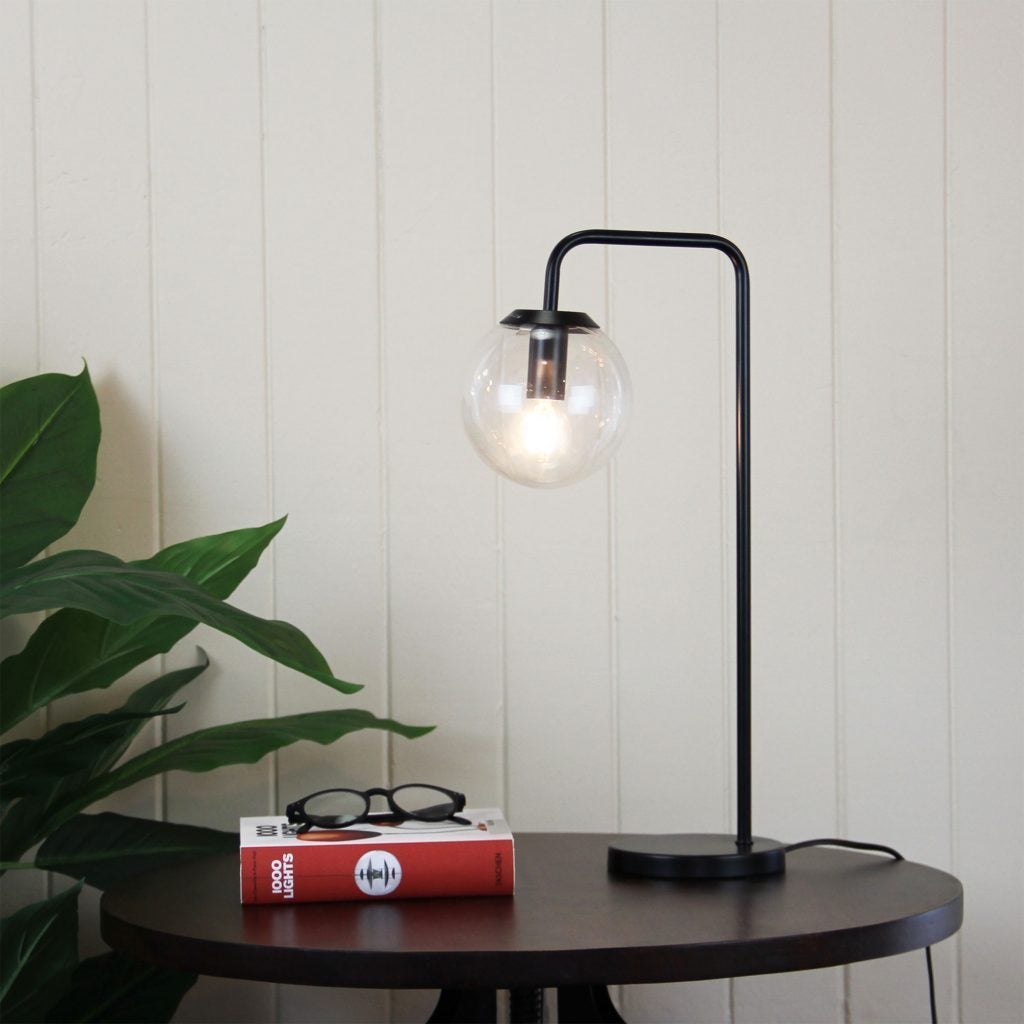Oriel NEWTON Table Lamp - Contemporary Clear Glass-Oriel Lighting-Ozlighting.com.au