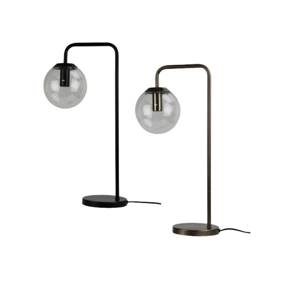 Oriel NEWTON Table Lamp - Contemporary Clear Glass-Oriel Lighting-Ozlighting.com.au