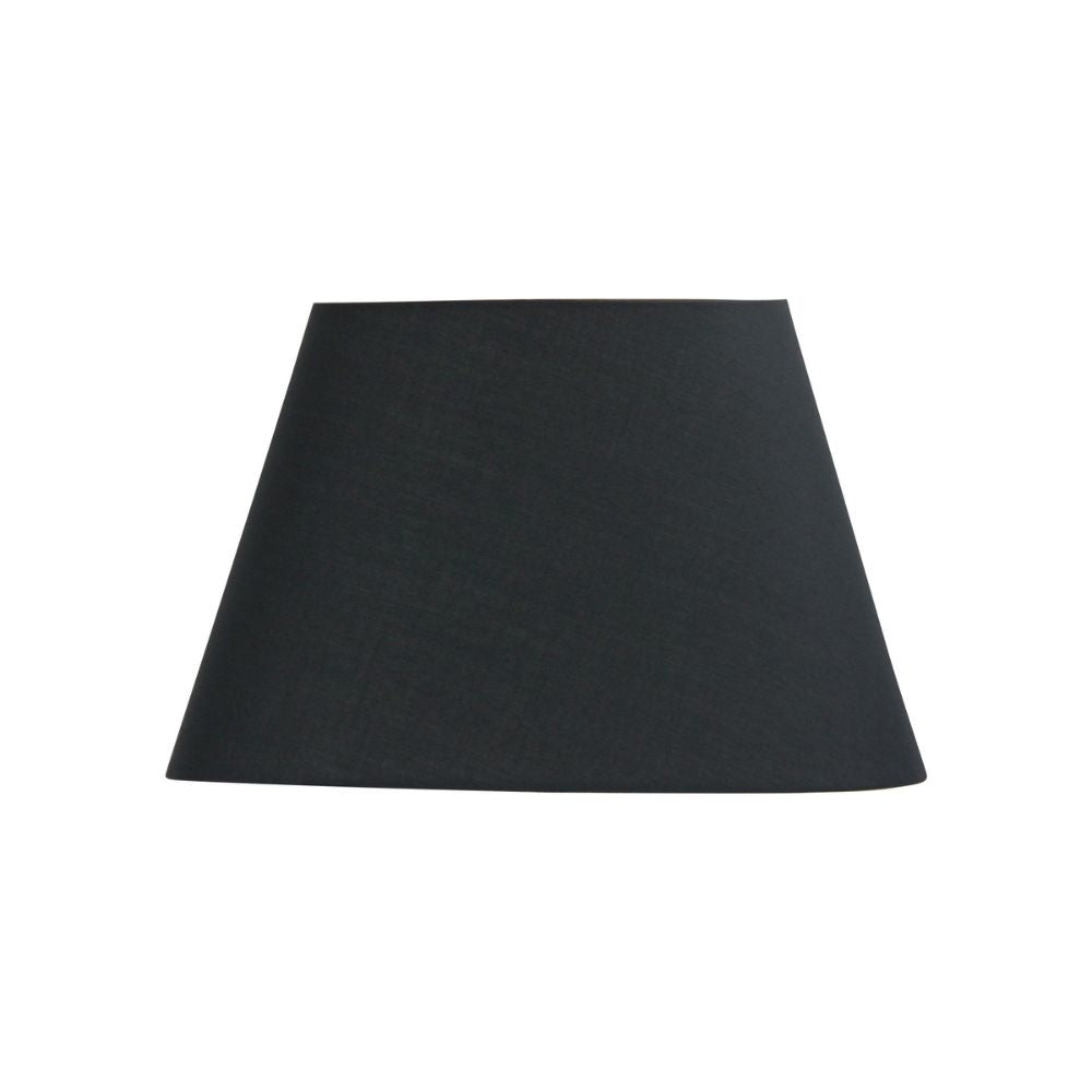 Oriel OVAL Lamp Shade - 31cm Tapered Oval Fabric, Black-Oriel Lighting-Ozlighting.com.au