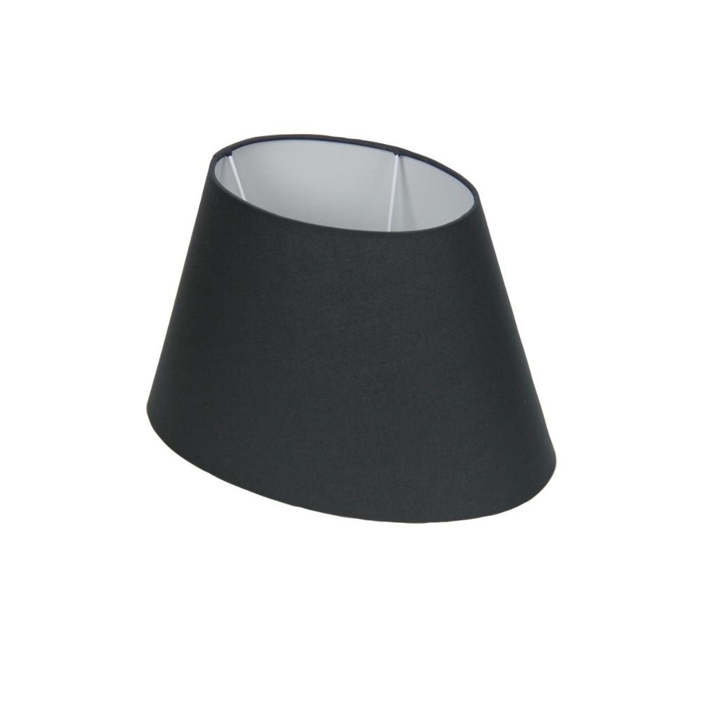 Oriel OVAL Lamp Shade - 31cm Tapered Oval Fabric, Black-Oriel Lighting-Ozlighting.com.au