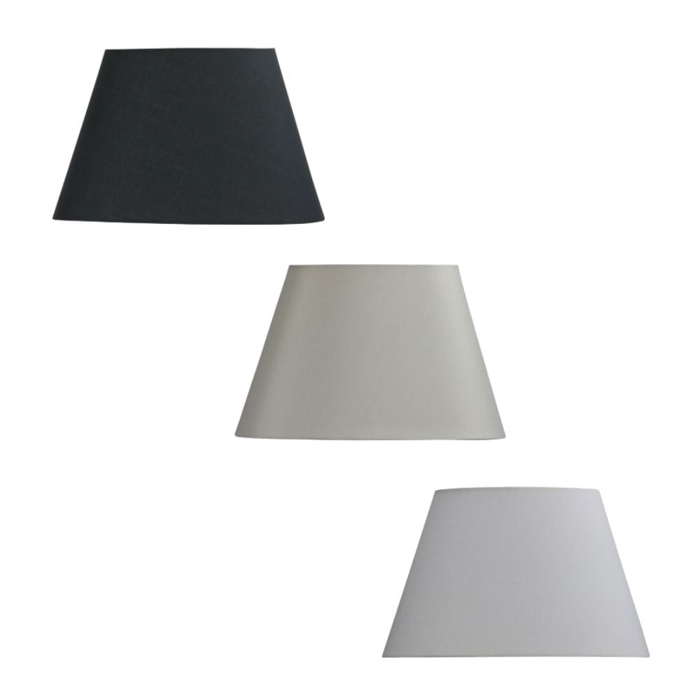 Oriel OVAL Lamp Shade - 31cm Tapered Oval Fabric, Black-Oriel Lighting-Ozlighting.com.au