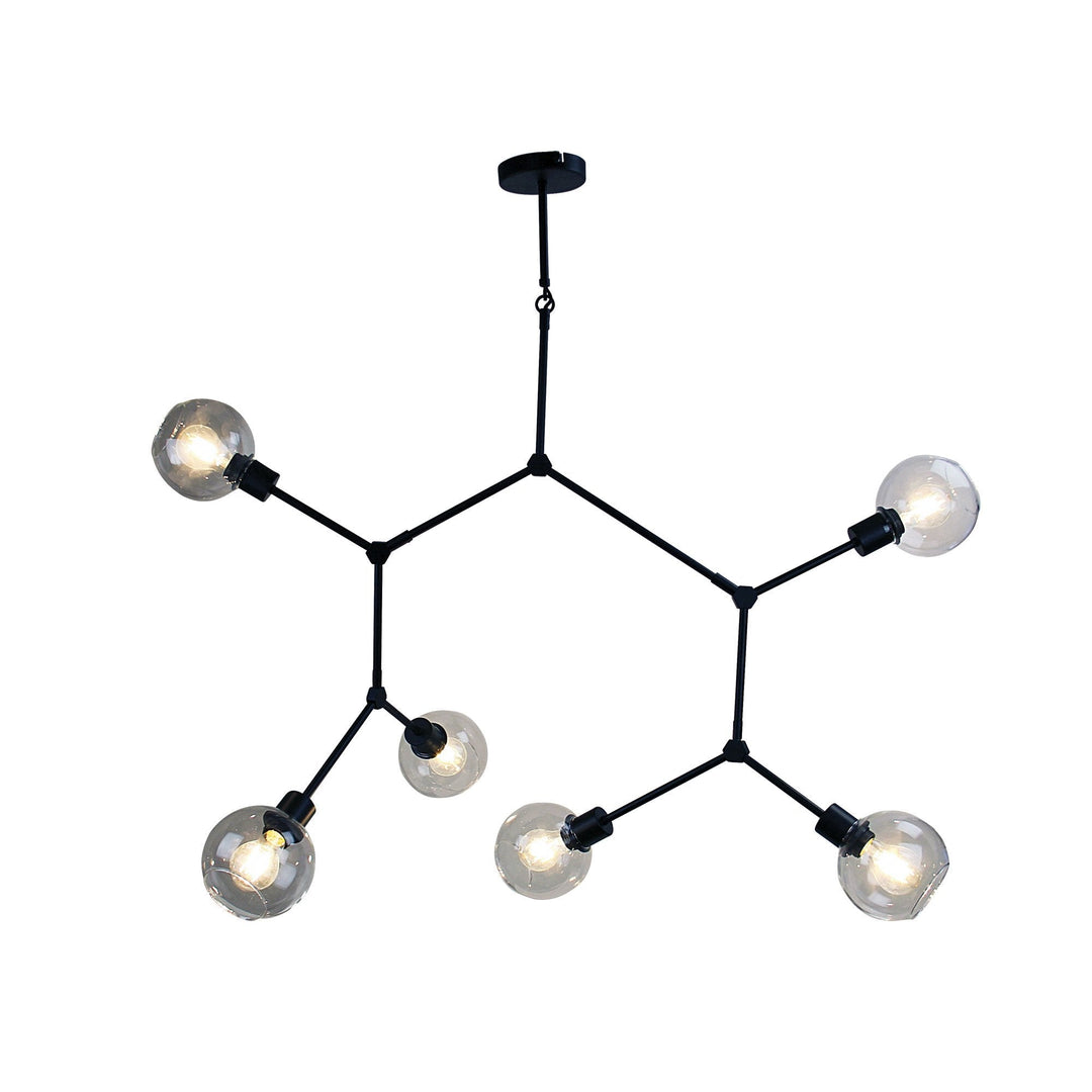Oriel PADUA - 6 Light Contemporary Clear Glass Pendant-Oriel Lighting-Ozlighting.com.au