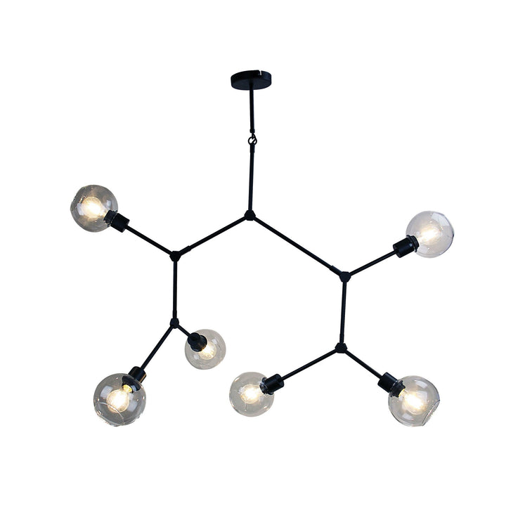 Oriel PADUA - 6 Light Contemporary Clear Glass Pendant-Oriel Lighting-Ozlighting.com.au