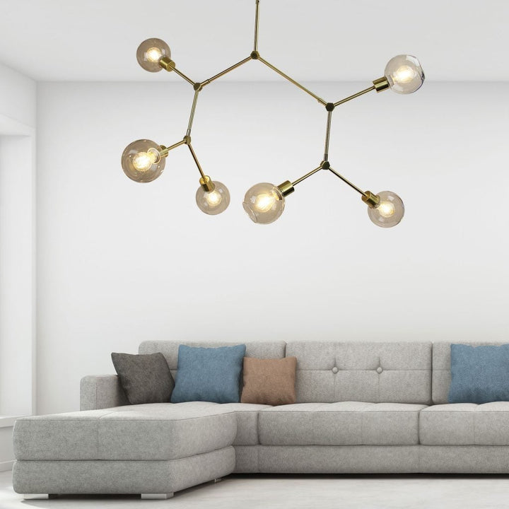 Oriel PADUA - 6 Light Contemporary Clear Glass Pendant-Oriel Lighting-Ozlighting.com.au