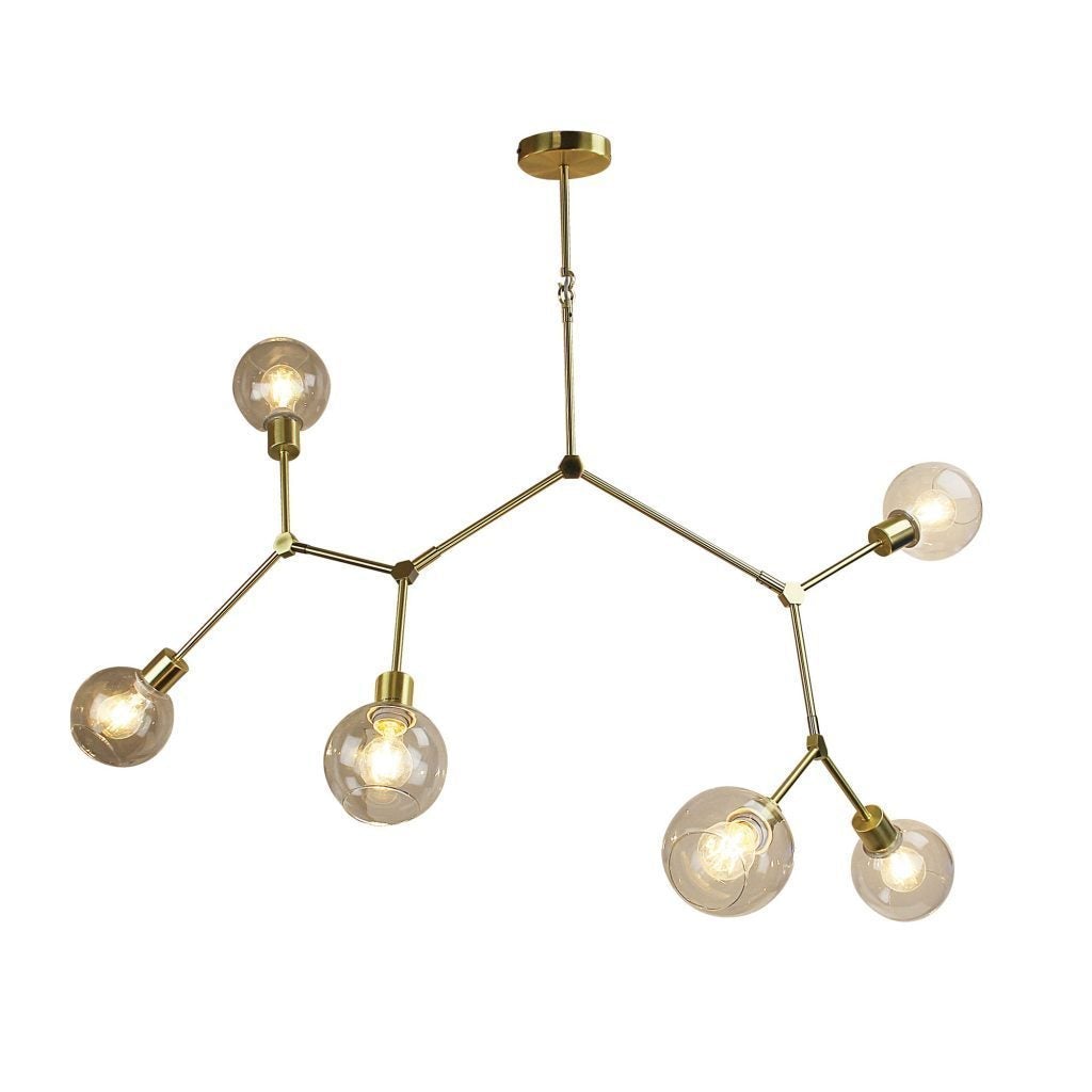 Oriel PADUA - 6 Light Contemporary Clear Glass Pendant-Oriel Lighting-Ozlighting.com.au