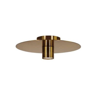 Oriel PIATO-BB - DIY Batten Fix Holder Cover Metal Brushed Brass Ceiling Light Shade Only-Oriel Lighting-Ozlighting.com.au