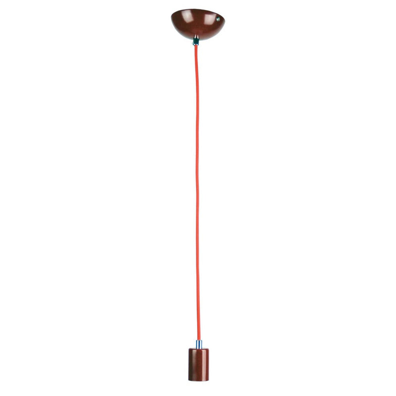 Oriel POP - 2m Single Drop Red Metal Suspension Pendant-Oriel Lighting-Ozlighting.com.au