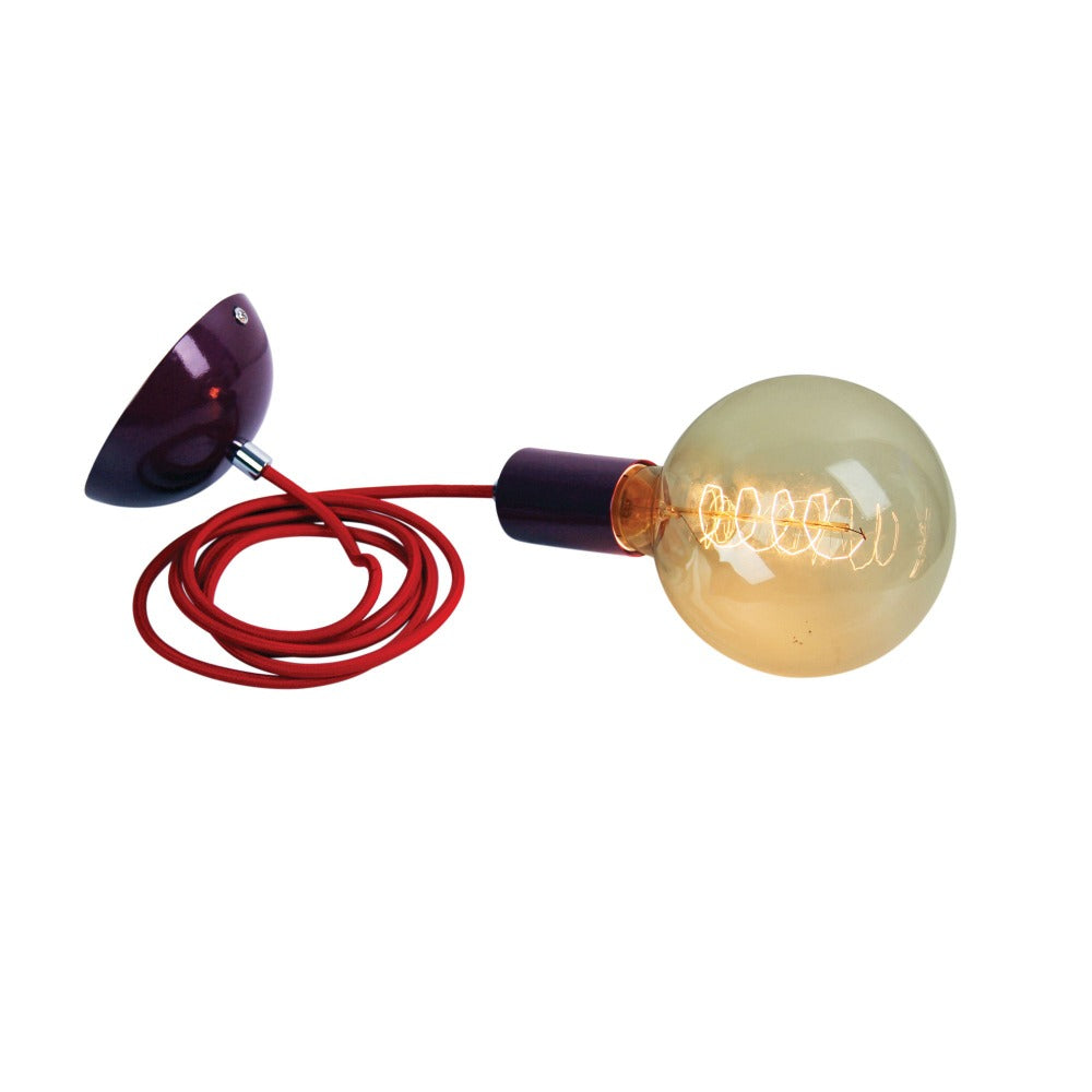 Oriel POP Pendant - 2m Single Drop Red Metal Suspension-Oriel Lighting-Ozlighting.com.au