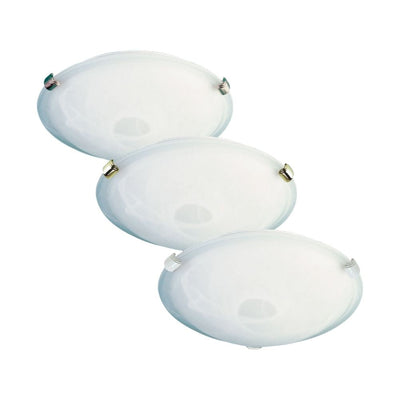 Oriel REMO-30 - 1 Light 30cm Alabaster Glass Oyster Ceiling Light-Oriel Lighting-Ozlighting.com.au