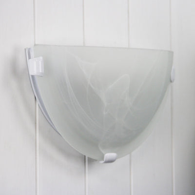 Oriel REMO - Half Dune 30cm Alabaster Glass Sconce Interior Wall Light-Oriel Lighting-Ozlighting.com.au