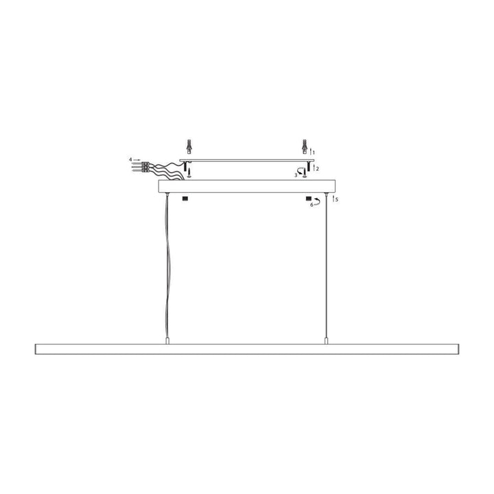 Oriel SHARD - 30W 1500mm Slimline Dimmable LED Linear Pendant - 4000K-Oriel Lighting-Ozlighting.com.au