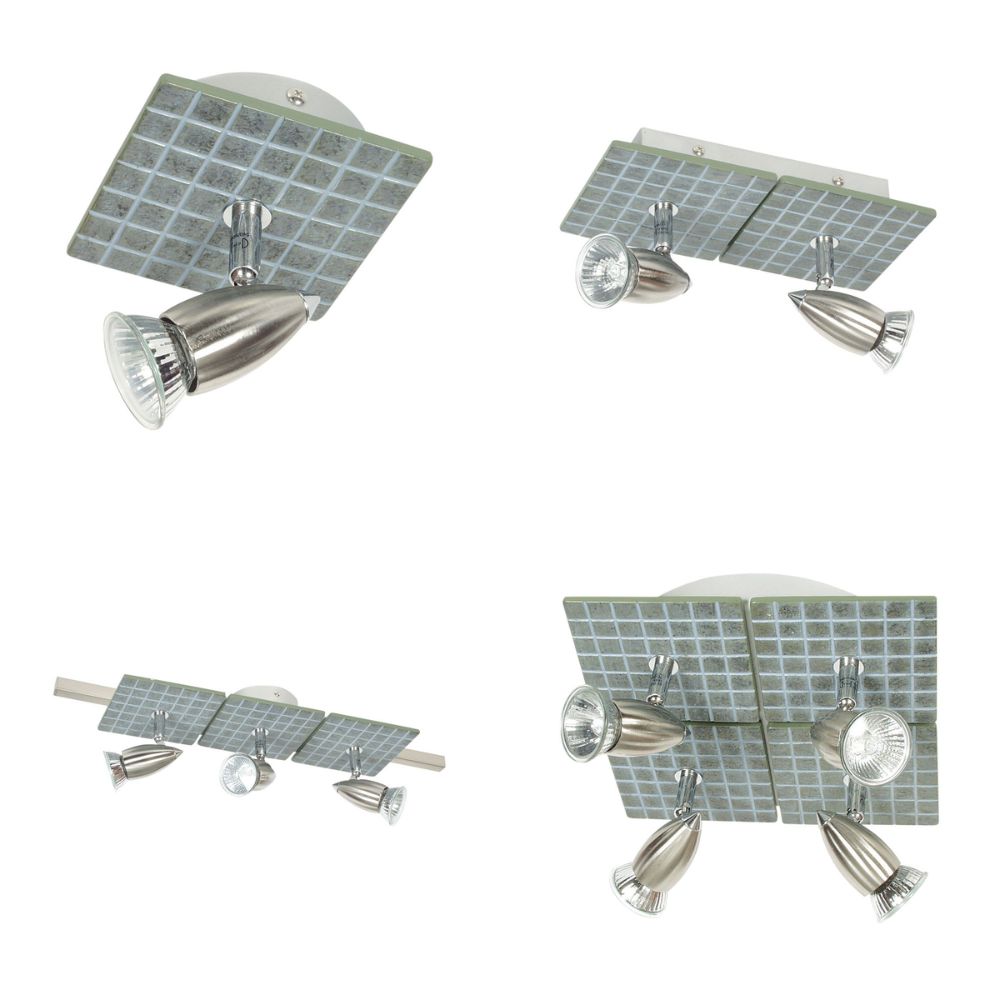 Oriel SLATE Spotlight - 1/2/3/4 Light Tiled Resin Adjustable-Oriel Lighting-Ozlighting.com.au