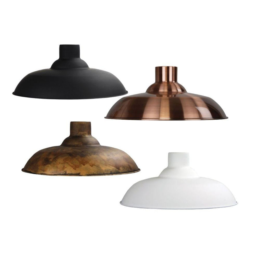 Oriel SLATER - Industrial Vintage Metal Pendant Light Shade Only - SUSPENSION REQUIRED-Oriel Lighting-Ozlighting.com.au
