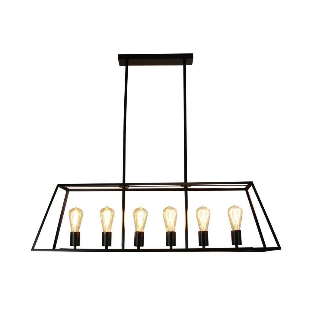 Oriel SOUTHPORT.100 - 6 Light Urban Retro Pendant No Glass-Oriel Lighting-Ozlighting.com.au
